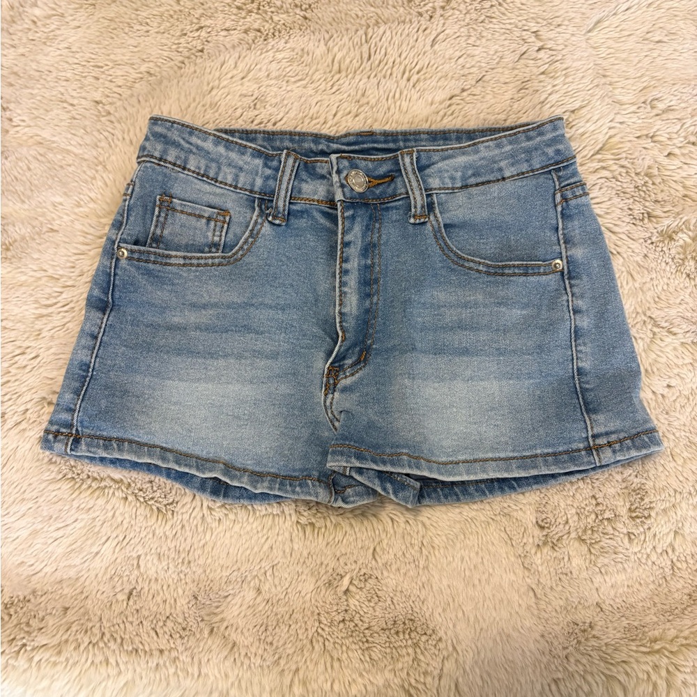 Shein high rise jean shorts